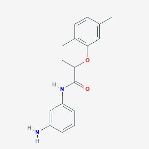 molecular formula C17H20N2O2 B3174354 N-(3-氨基苯基)-2-(2,5-二甲基苯氧基)-丙酰胺 CAS No. 953723-26-7
