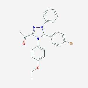 molecular formula C24H22BrN3O2 B317436 1-[5-(4-bromophenyl)-4-(4-ethoxyphenyl)-1-phenyl-4,5-dihydro-1H-1,2,4-triazol-3-yl]ethanone 