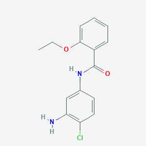 molecular formula C15H15ClN2O2 B3174361 N-(3-Amino-4-chlorophenyl)-2-ethoxybenzamide CAS No. 953723-32-5
