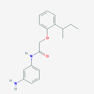 molecular formula C18H22N2O2 B3174373 N-(3-Aminophenyl)-2-[2-(sec-butyl)phenoxy]-acetamide CAS No. 953727-25-8