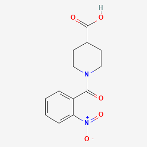 molecular formula C13H14N2O5 B3174377 1-(2-Nitrobenzoyl)piperidine-4-carboxylic acid CAS No. 953727-43-0