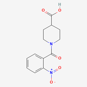 molecular formula C13H14N2O5 B3174377 1-(2-硝基苯甲酰)哌啶-4-羧酸 CAS No. 953727-43-0