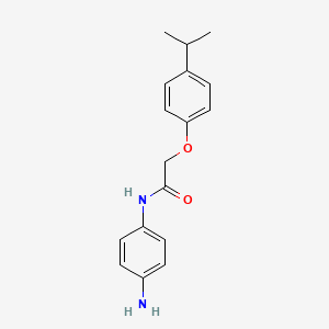 molecular formula C17H20N2O2 B3174384 N-(4-Aminophenyl)-2-(4-isopropylphenoxy)acetamide CAS No. 953728-62-6