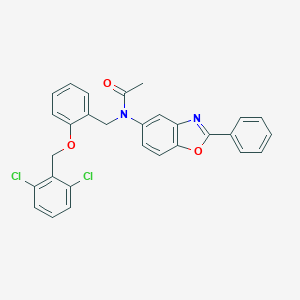 molecular formula C29H22Cl2N2O3 B317440 N-{2-[(2,6-dichlorobenzyl)oxy]benzyl}-N-(2-phenyl-1,3-benzoxazol-5-yl)acetamide 