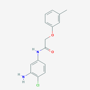 molecular formula C15H15ClN2O2 B3174415 N-(3-Amino-4-chlorophenyl)-2-(3-methylphenoxy)-acetamide CAS No. 953736-03-3
