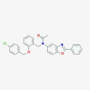 molecular formula C29H23ClN2O3 B317442 N-{2-[(4-chlorobenzyl)oxy]benzyl}-N-(2-phenyl-1,3-benzoxazol-5-yl)acetamide 