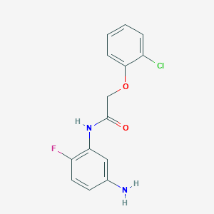 molecular formula C14H12ClFN2O2 B3174426 N-(5-氨基-2-氟苯基)-2-(2-氯苯氧基)-乙酰胺 CAS No. 953739-94-1