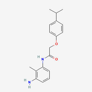 molecular formula C18H22N2O2 B3174434 N-(3-Amino-2-methylphenyl)-2-(4-isopropylphenoxy)-acetamide CAS No. 953740-62-0