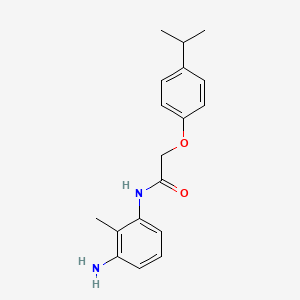 molecular formula C18H22N2O2 B3174434 N-(3-氨基-2-甲基苯基)-2-(4-异丙氧苯基)-乙酰胺 CAS No. 953740-62-0