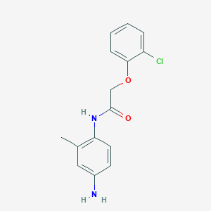 molecular formula C15H15ClN2O2 B3174436 N-(4-氨基-2-甲基苯基)-2-(2-氯苯氧基)-乙酰胺 CAS No. 953740-87-9