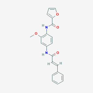 molecular formula C21H18N2O4 B317444 N-[4-(cinnamoylamino)-2-methoxyphenyl]-2-furamide 