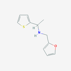 molecular formula C11H13NOS B3174462 N-(2-呋喃甲基)-1-(2-噻吩基)乙胺 CAS No. 953747-28-9