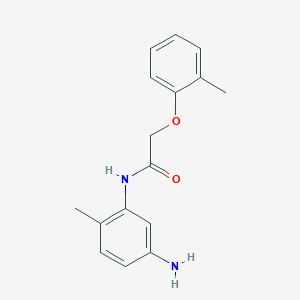 molecular formula C16H18N2O2 B3174476 N-(5-Amino-2-methylphenyl)-2-(2-methylphenoxy)-acetamide CAS No. 953753-87-2