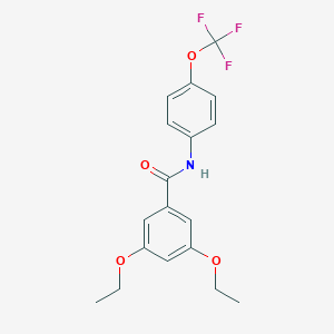 molecular formula C18H18F3NO4 B317449 3,5-diethoxy-N-[4-(trifluoromethoxy)phenyl]benzamide 