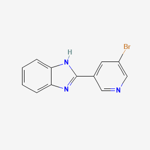 molecular formula C12H8BrN3 B3174494 2-(5-溴吡啶-3-基)-1H-苯并咪唑 CAS No. 953848-21-0