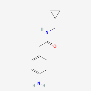molecular formula C12H16N2O B3174506 2-(4-Aminophenyl)-N-(cyclopropylmethyl)acetamide CAS No. 953883-50-6