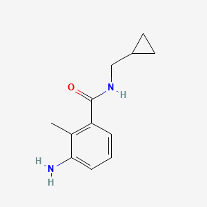molecular formula C12H16N2O B3174518 3-Amino-N-(cyclopropylmethyl)-2-methylbenzamide CAS No. 953886-50-5