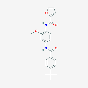 molecular formula C23H24N2O4 B317452 N-{4-[(4-tert-butylbenzoyl)amino]-2-methoxyphenyl}-2-furamide 