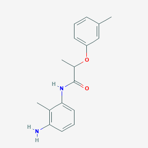 molecular formula C17H20N2O2 B3174520 N-(3-Amino-2-methylphenyl)-2-(3-methylphenoxy)-propanamide CAS No. 953888-40-9