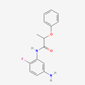 molecular formula C15H15FN2O2 B3174527 N-(5-氨基-2-氟苯基)-2-苯氧基丙酰胺 CAS No. 953890-05-6