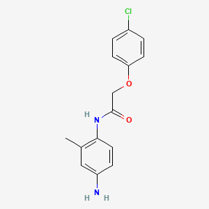 molecular formula C15H15ClN2O2 B3174552 N-(4-Amino-2-methylphenyl)-2-(4-chlorophenoxy)-acetamide CAS No. 953894-96-7