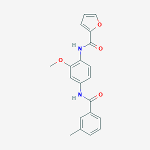 molecular formula C20H18N2O4 B317457 N-{2-methoxy-4-[(3-methylbenzoyl)amino]phenyl}-2-furamide 