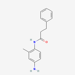 molecular formula C16H18N2O B3174578 N-(4-Amino-2-methylphenyl)-3-phenylpropanamide CAS No. 953899-25-7