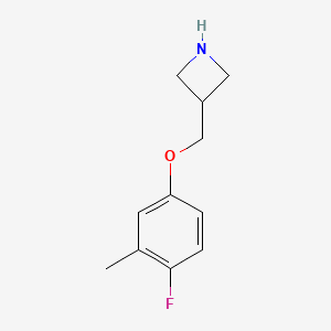 molecular formula C11H14FNO B3174666 3-[(4-Fluoro-3-methylphenoxy)methyl]azetidine CAS No. 954226-12-1