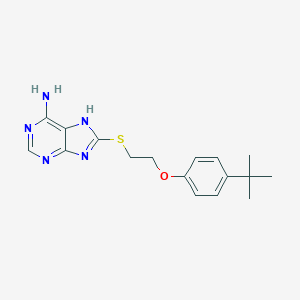 molecular formula C17H21N5OS B317467 8-{[2-(4-tert-butylphenoxy)ethyl]sulfanyl}-9H-purin-6-amine 