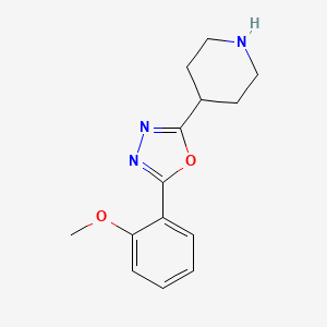 4-[5-(2-Methoxyphenyl)-1,3,4-oxadiazol-2-YL]piperidine