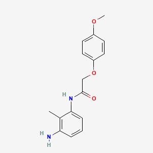 molecular formula C16H18N2O3 B3174723 N-(3-Amino-2-methylphenyl)-2-(4-methoxyphenoxy)-acetamide CAS No. 954254-39-8