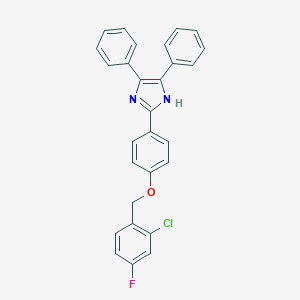 molecular formula C28H20ClFN2O B317473 2-{4-[(2-chloro-4-fluorobenzyl)oxy]phenyl}-4,5-diphenyl-1H-imidazole 