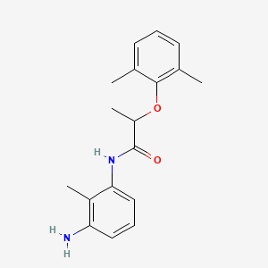 molecular formula C18H22N2O2 B3174730 N-(3-Amino-2-methylphenyl)-2-(2,6-dimethylphenoxy)propanamide CAS No. 954256-11-2