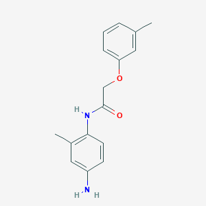 molecular formula C16H18N2O2 B3174751 N-(4-Amino-2-methylphenyl)-2-(3-methylphenoxy)-acetamide CAS No. 954258-64-1