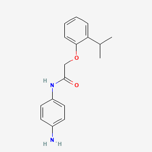 molecular formula C17H20N2O2 B3174758 N-(4-氨基苯基)-2-(2-异丙基苯氧基)乙酰胺 CAS No. 954258-77-6