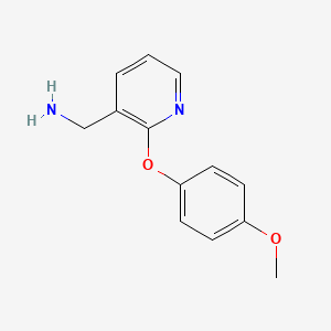 molecular formula C13H14N2O2 B3174759 [2-(4-Methoxyphenoxy)-3-pyridinyl]methanamine CAS No. 954258-87-8