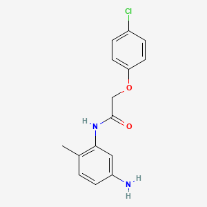 molecular formula C15H15ClN2O2 B3174782 N-(5-Amino-2-methylphenyl)-2-(4-chlorophenoxy)-acetamide CAS No. 954264-30-3