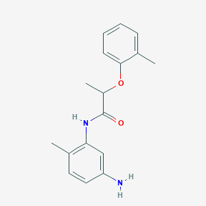 molecular formula C17H20N2O2 B3174788 N-(5-Amino-2-methylphenyl)-2-(2-methylphenoxy)-propanamide CAS No. 954264-47-2