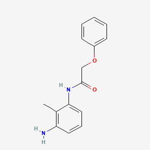 molecular formula C15H16N2O2 B3174790 N-(3-氨基-2-甲基苯基)-2-苯氧基乙酰胺 CAS No. 954264-54-1