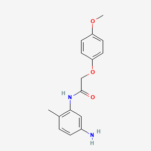 molecular formula C16H18N2O3 B3174806 N-(5-Amino-2-methylphenyl)-2-(4-methoxyphenoxy)-acetamide CAS No. 954266-85-4