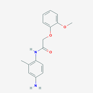 molecular formula C16H18N2O3 B3174810 N-(4-Amino-2-methylphenyl)-2-(2-methoxyphenoxy)-acetamide CAS No. 954267-86-8