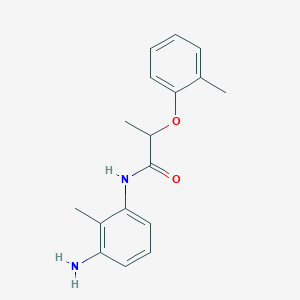 molecular formula C17H20N2O2 B3174822 N-(3-氨基-2-甲基苯基)-2-(2-甲基苯氧基)-丙酰胺 CAS No. 954275-29-7