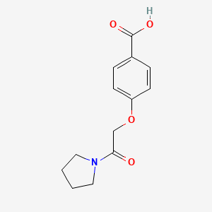 molecular formula C13H15NO4 B3174825 4-(2-Oxo-2-pyrrolidin-1-ylethoxy)benzoic acid CAS No. 954276-75-6