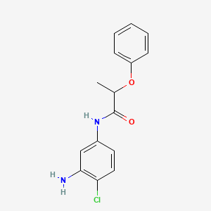 molecular formula C15H15ClN2O2 B3174835 N-(3-Amino-4-chlorophenyl)-2-phenoxypropanamide CAS No. 954280-07-0