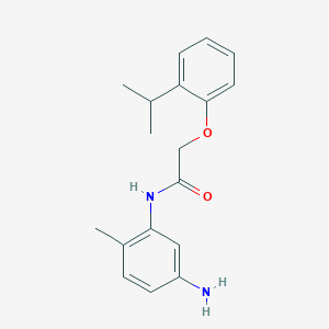 molecular formula C18H22N2O2 B3174854 N-(5-氨基-2-甲基苯基)-2-(2-异丙基苯氧基)-乙酰胺 CAS No. 954562-65-3