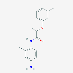 molecular formula C17H20N2O2 B3174872 N-(4-氨基-2-甲苯基)-2-(3-甲苯氧基)-丙酰胺 CAS No. 954564-37-5