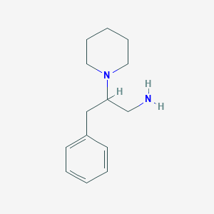 3-Phenyl-2-(piperidin-1-yl)propan-1-amine