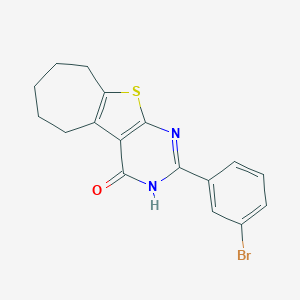molecular formula C17H15BrN2OS B317492 2-(3-bromophenyl)-6,7,8,9-tetrahydro-5H-cyclohepta[4,5]thieno[2,3-d]pyrimidin-4-ol 