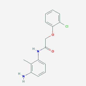 molecular formula C15H15ClN2O2 B3174922 N-(3-Amino-2-methylphenyl)-2-(2-chlorophenoxy)-acetamide CAS No. 954575-12-3