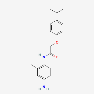 molecular formula C18H22N2O2 B3174945 N-(4-Amino-2-methylphenyl)-2-(4-isopropylphenoxy)-acetamide CAS No. 954579-82-9